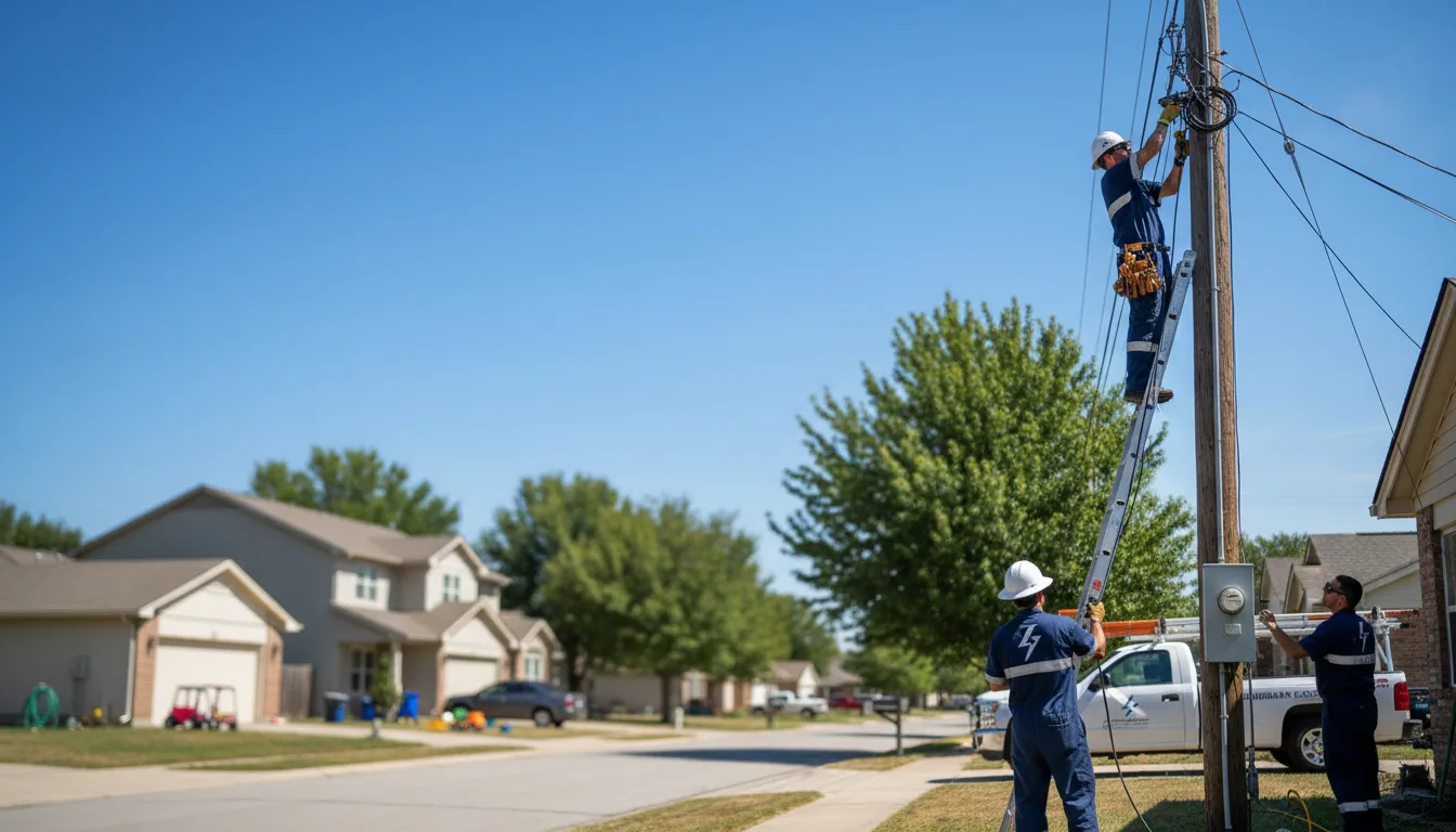 Residential electrician providing installation services in Sterling, ND